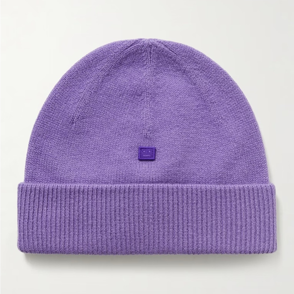 Acne Studio Micro Face Patch Beanie (purple)
